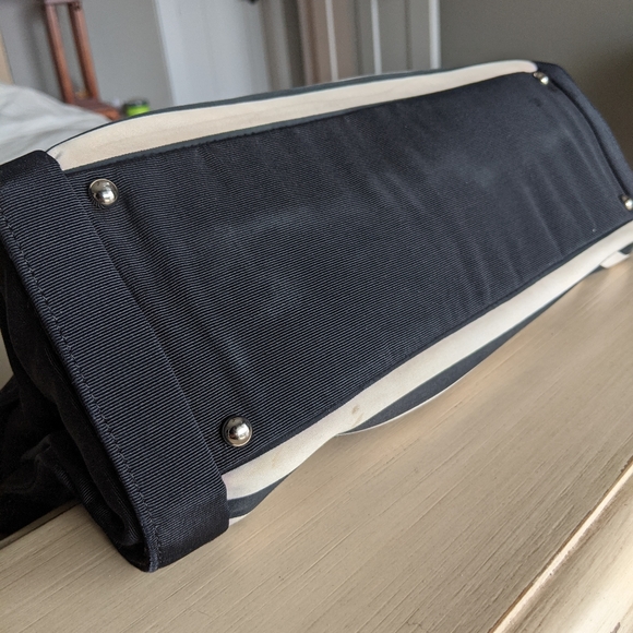 Vintage Striped CC cutout Tote 3 way shoulder bag - Picture 12 of 13